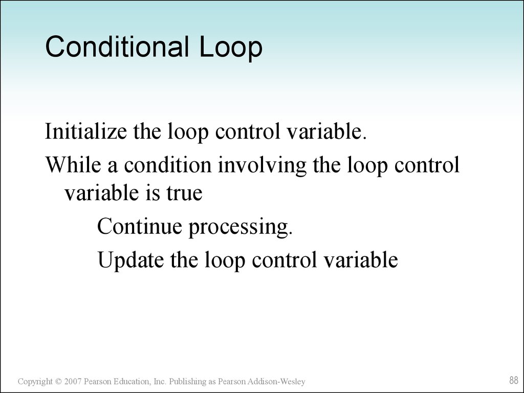 Conditional Loop
