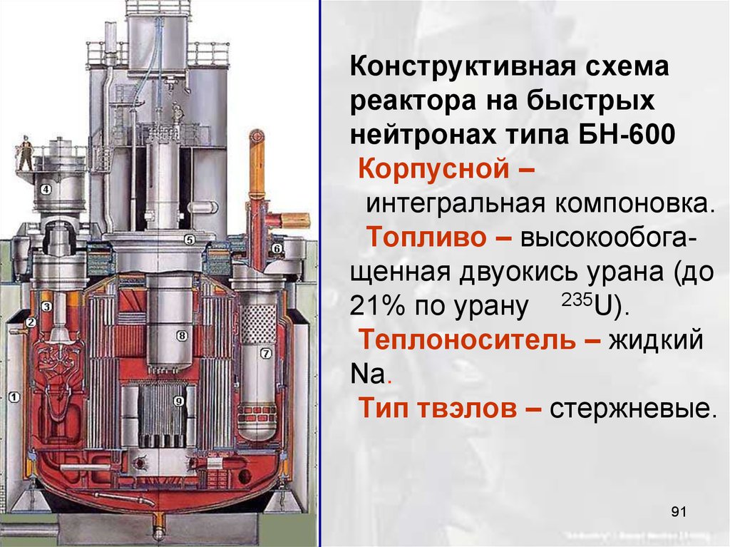 Ядерный реактор на медленных нейтронах схема