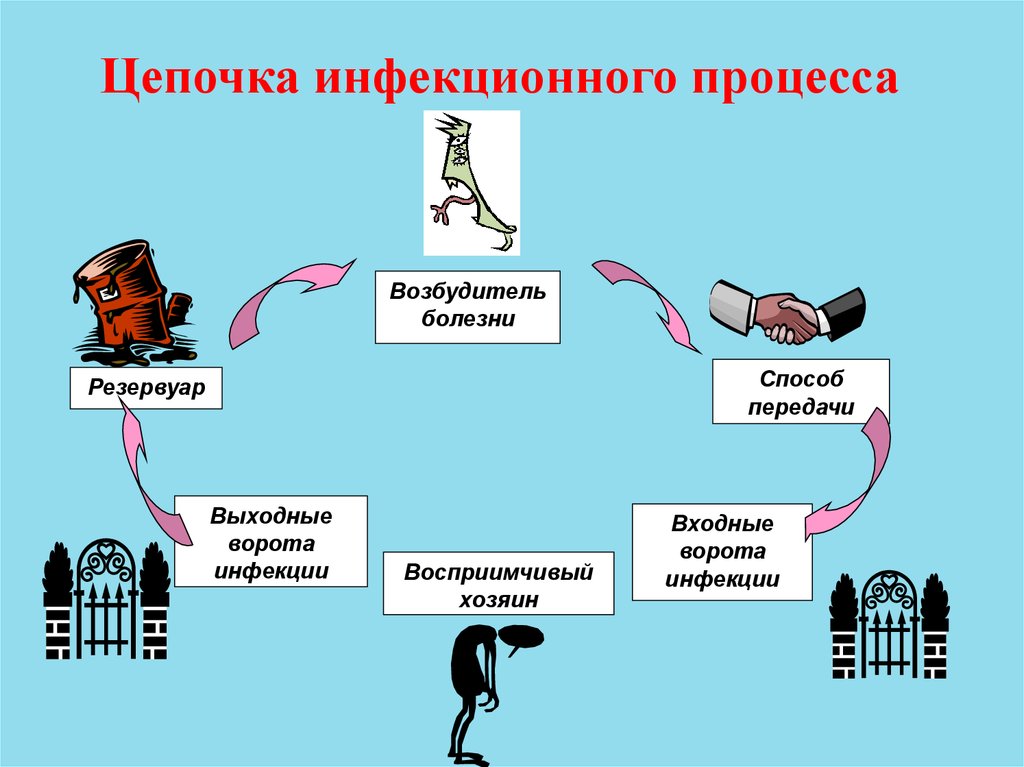 Основной механизм передачи ковид 19. Схема рисунок цепочка инфекционного процесса. Цепочка инфекционного процесса ВБИ. Составные части инфекционного процесса. Цепочка способов передачи инфекции.