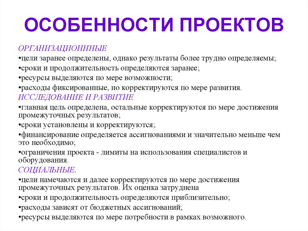 Более сложнейшая. Особенности проекта. Специфика проекта. Проект особенности проекта. Перечислите особенности проекта.