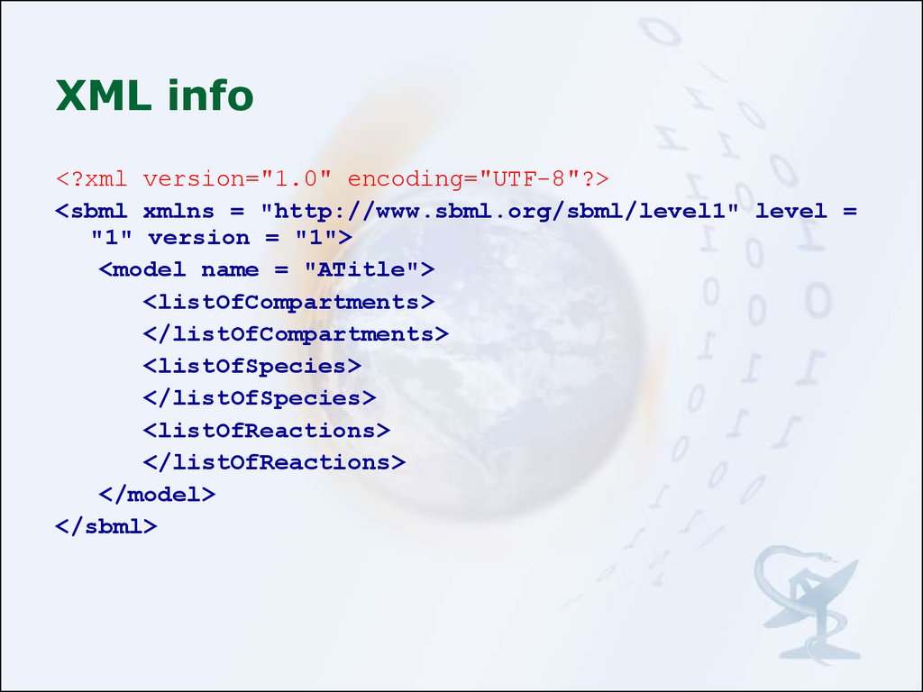XML info