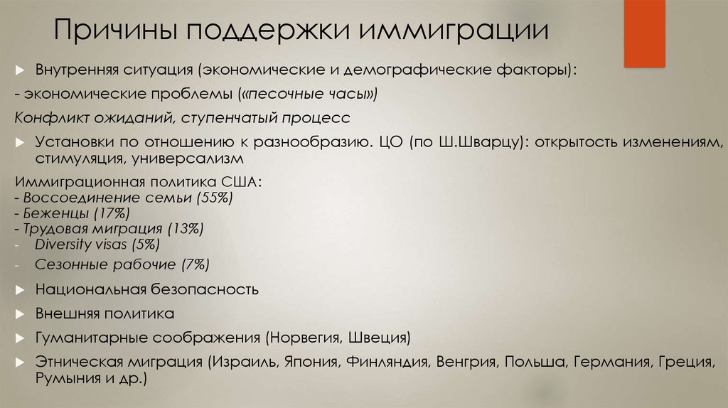 Почему поддержка. Причины иммиграции. Факторы иммиграции. Причины иммиграции населения. Экономические причины иммиграции.