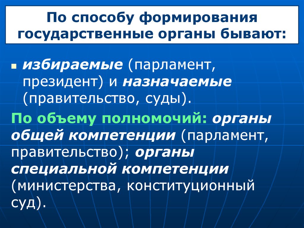 Порядок формирования государственного органа. Избираемые и назначаемые органы власти. Государственные органы по способу формирования. Способы формирования гос органов. По порядку формирования государственные органы.