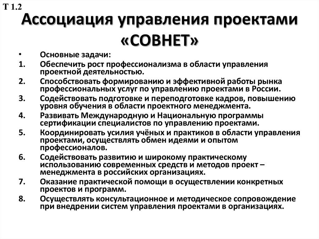 Российская ассоциация управления проектами называется