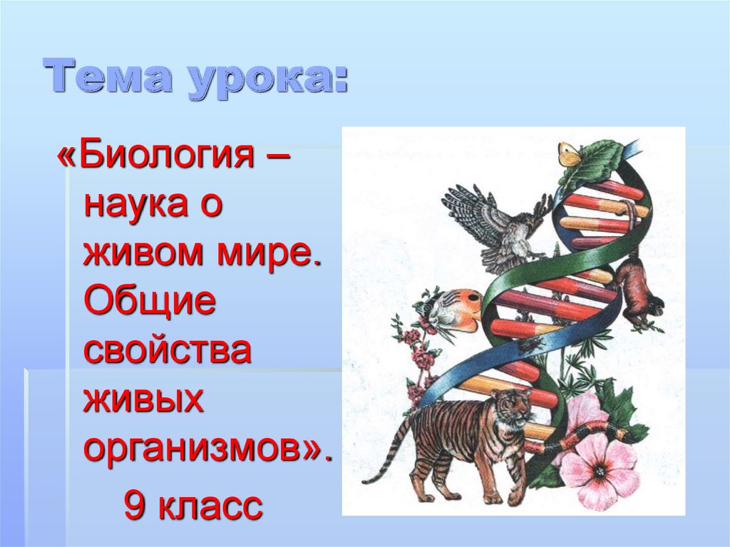 Биология 9 класс презентация биология наука о живом мире