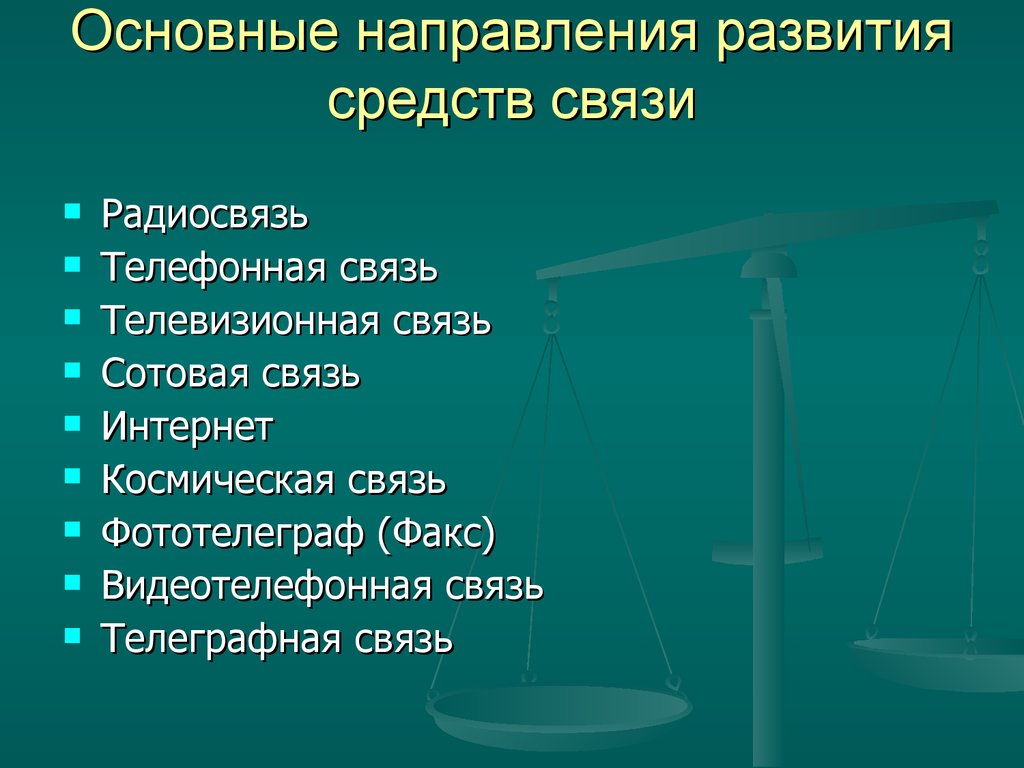 Современные средства связи. Этапы развития средств связи. Основные направления развития средств связи. Средства связи физика.