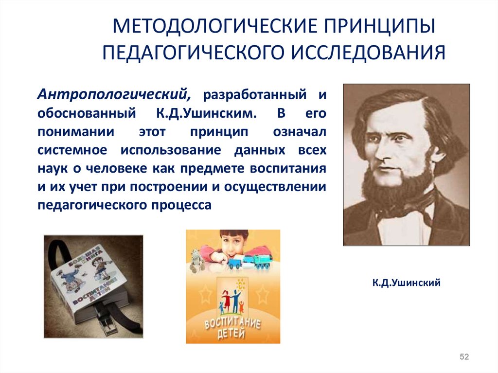 Конкретные методологические принципы исследования. Антропологический принцип Ушинского в педагогике. Ушинский принципы педагогики. Антропологический подход в педагогике разработал.