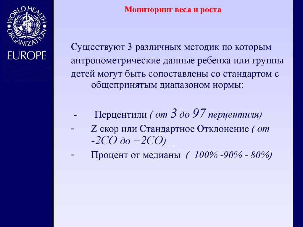 Мониторинг веса и роста