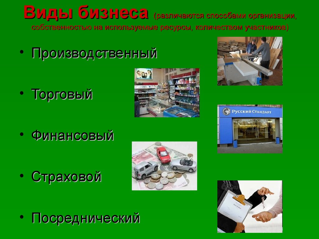 Виды товарного имущества. Виды бизнеса. Торговый вид бизнеса. Производственный торговый финансовый страховой посреднический. Виды бизнеса производственный торговый.