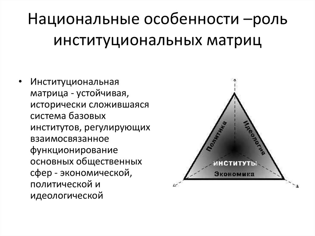 Особенности роль