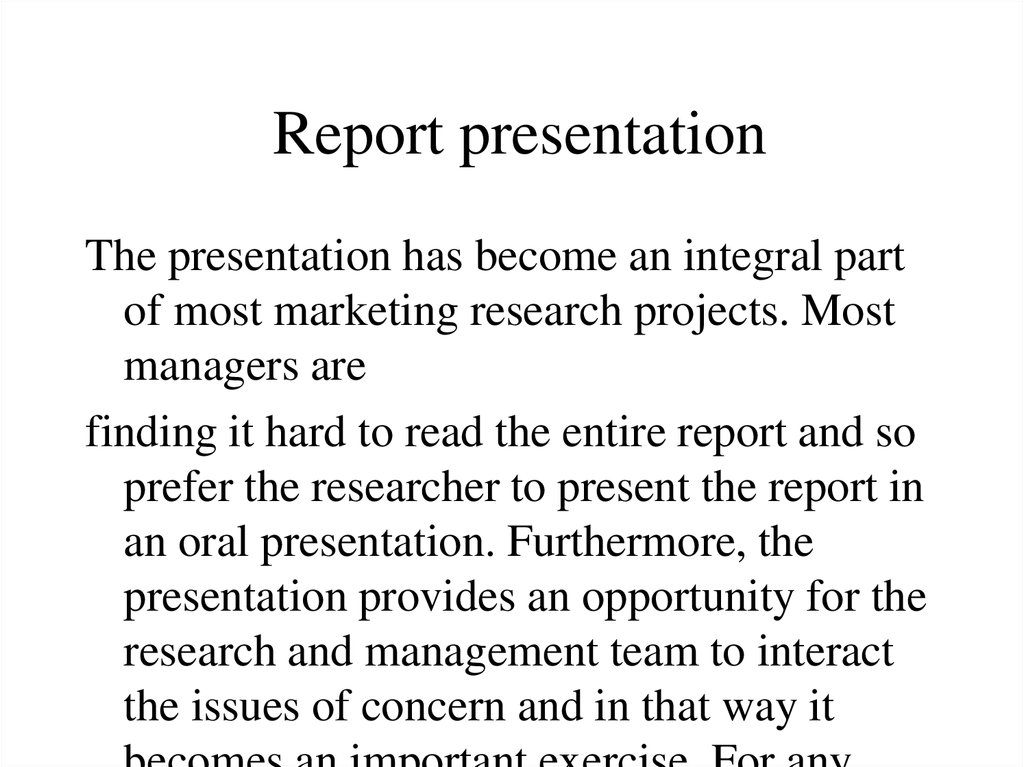 Report Preparation And Presentation Charter 10 