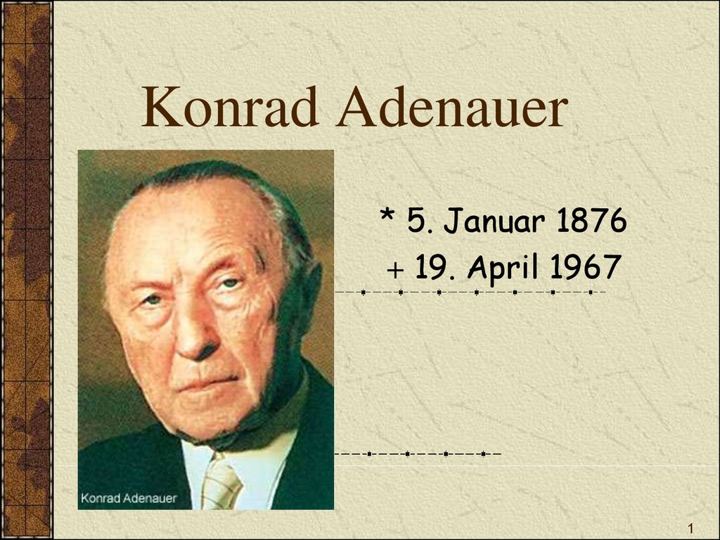 Konrad Adenauer - online presentation