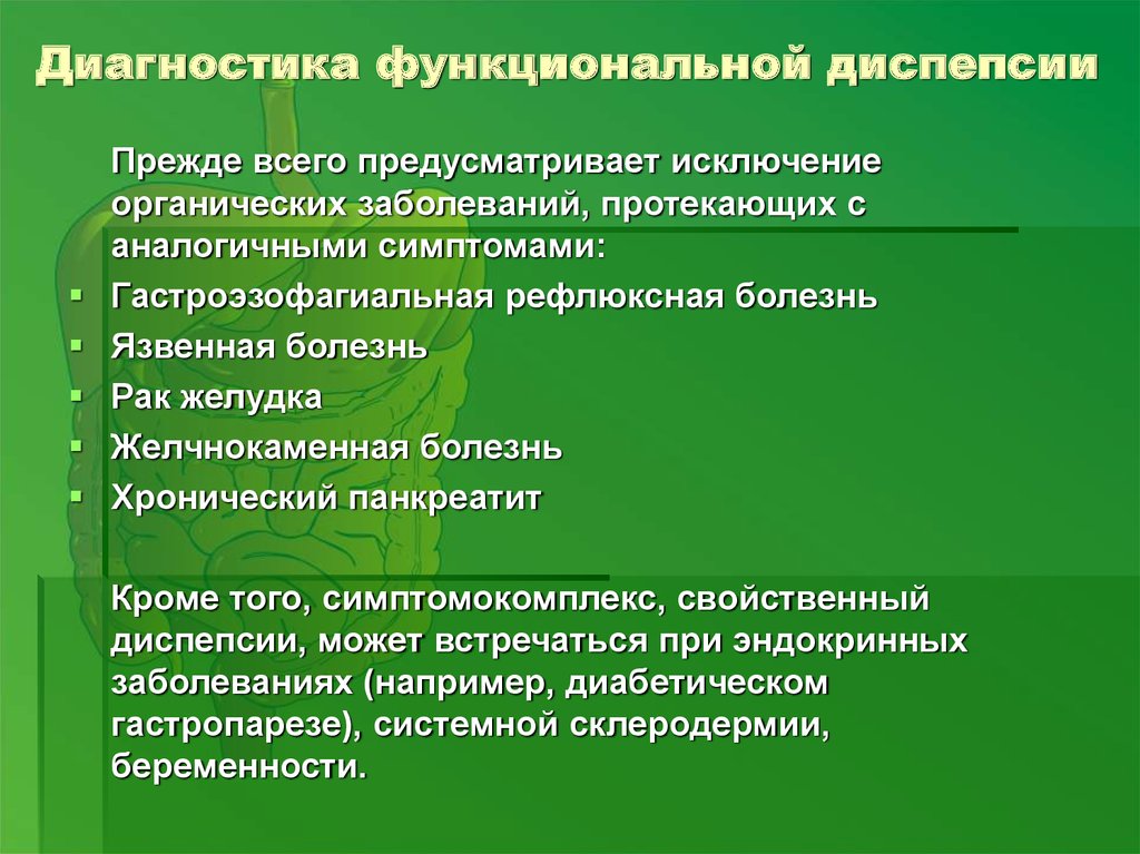 Алиментарная диспепсия презентация