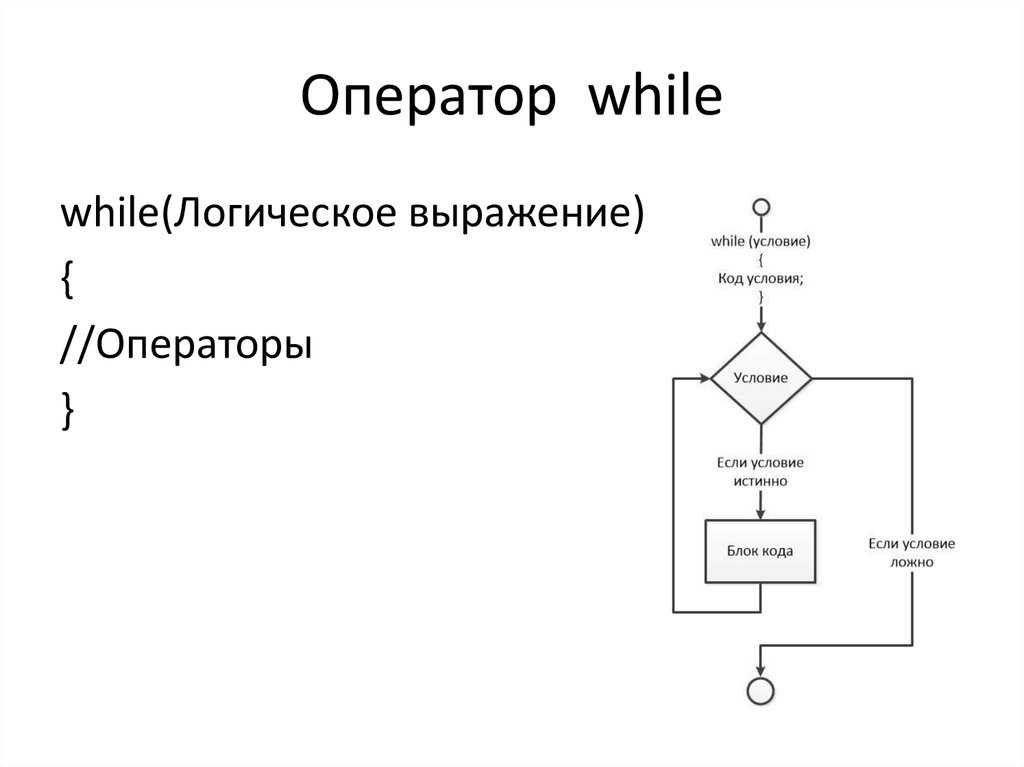 Оператор while