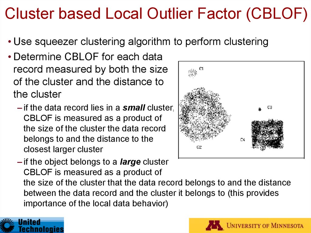 Cluster based Local Outlier Factor (CBLOF)