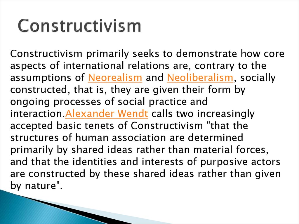 constructivism politics definition