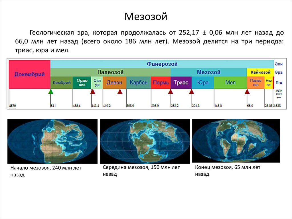Карта земли в разные геологические эпохи