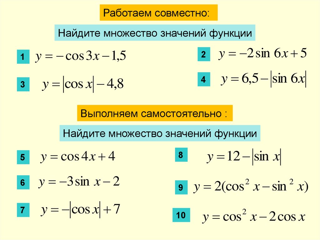 Способы определения множества значений функции. Как находить множество значений функции 10 класс. Нахождение области определения тригонометрических функций. Как найти множество значений функции по формуле. Область определения тригонометрической функции синуса.