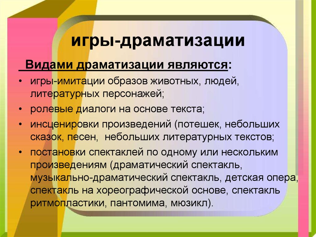 Цель инсценировки