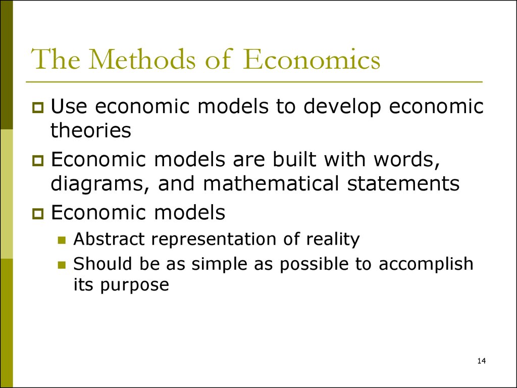 The Methods of Economics