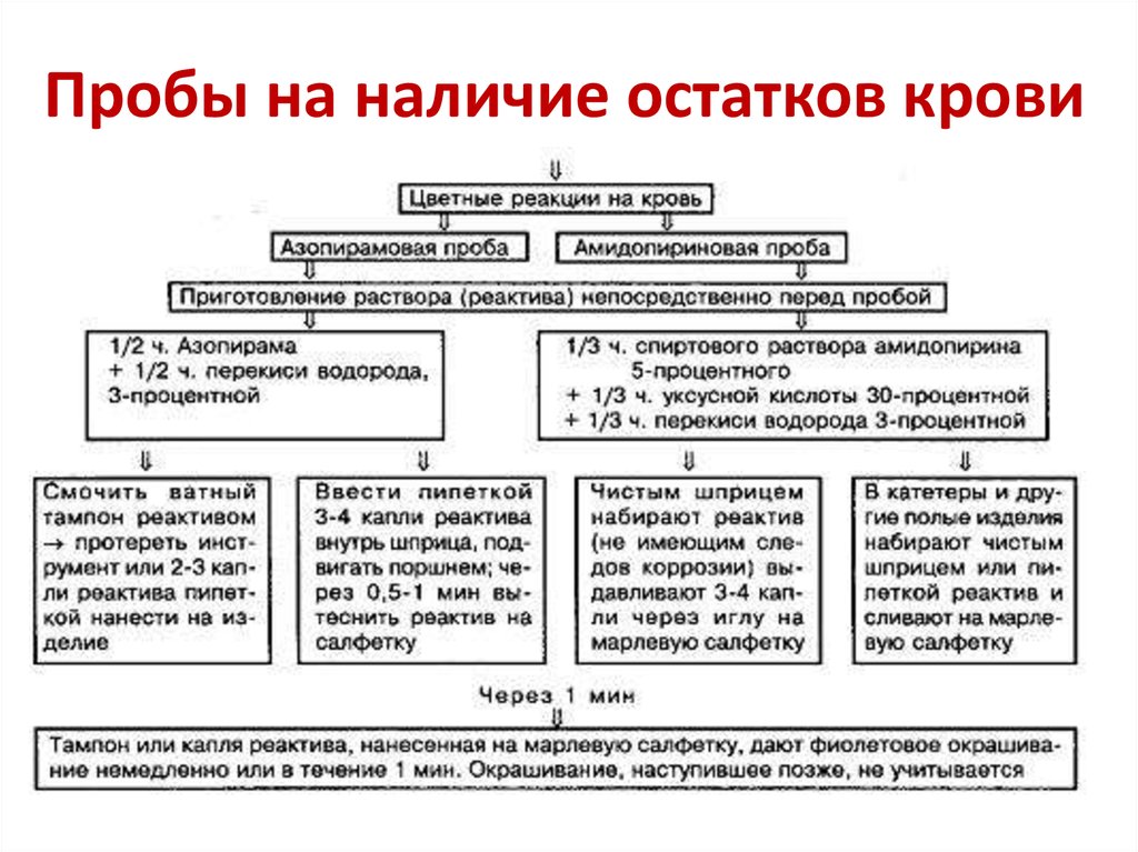 Составление схемы обработки проб