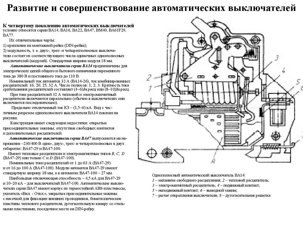 Развитие и совершенствование автоматических выключателей