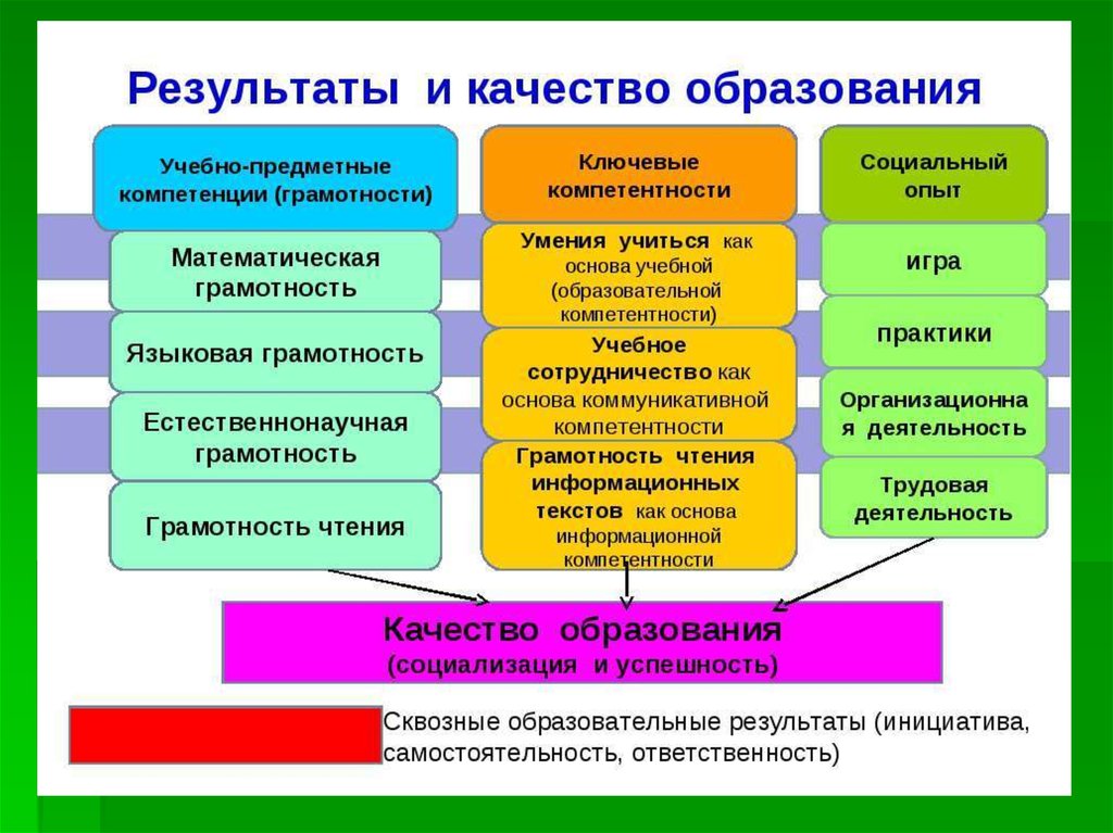 Качество деятельности. Качество образования. Качество результатов образования. Качество современного образования. Компетенции естественнонаучной грамотности.