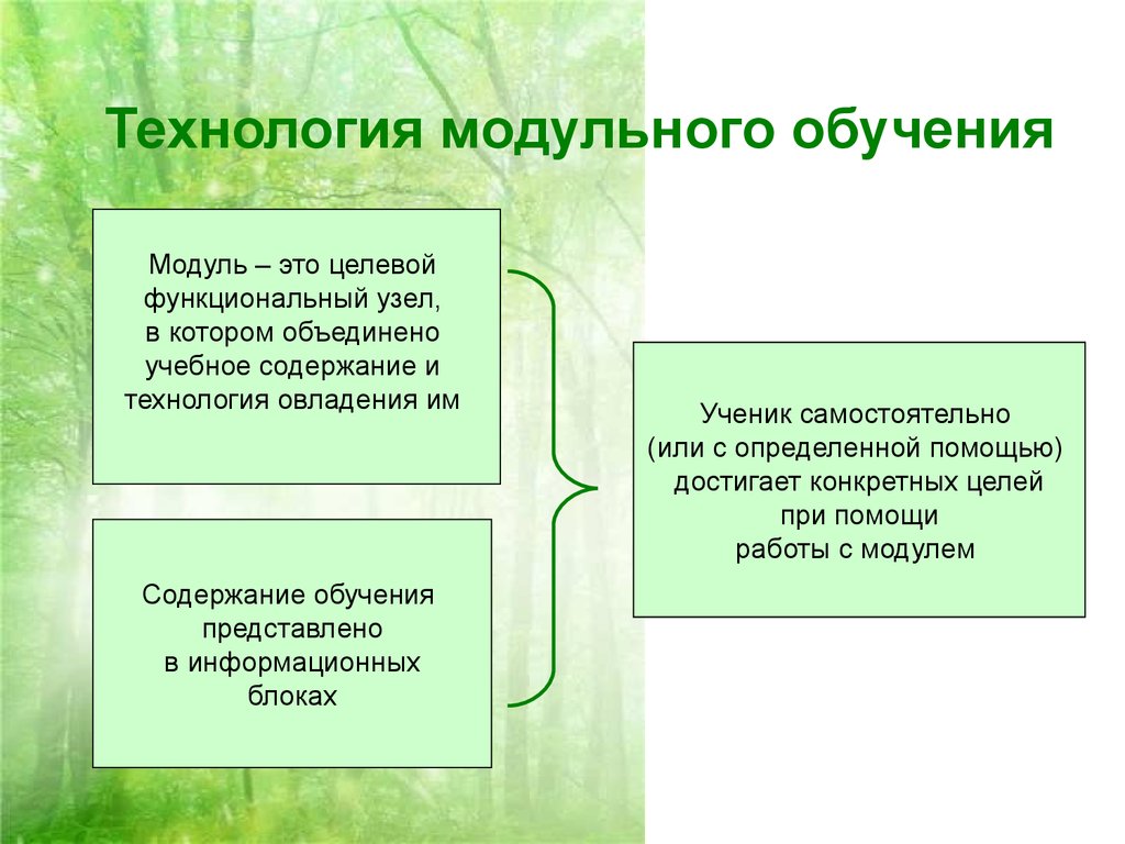 Технология модульного обучения картинки