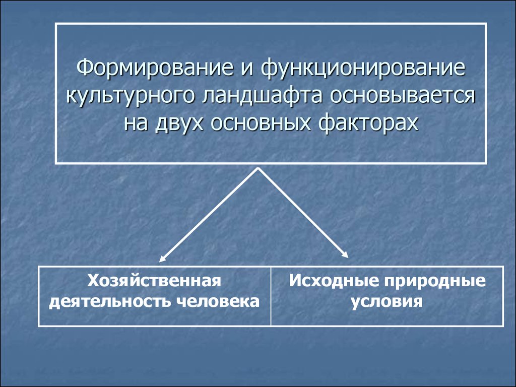 Составьте схему виды культурных ландшафтов