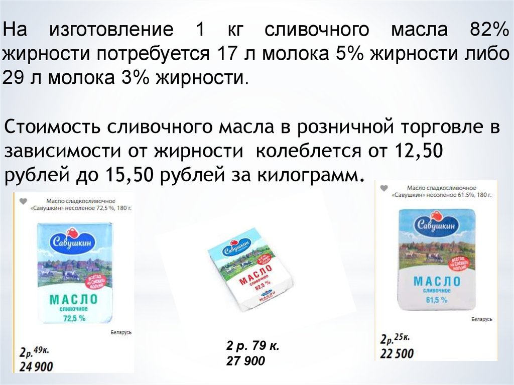 Молоко сколько жирности. Себестоимость сливочного масла на производстве. Себестоимость 1 кг. Сливочного масла. Жирность сливочного масла. Количество молока для производства масла сливочного.