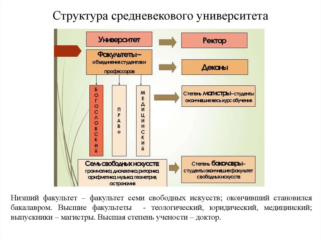 Реферат: Средневековые университеты