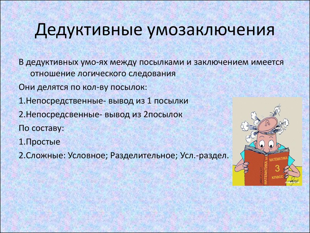 Схемы дедуктивных умозаключений