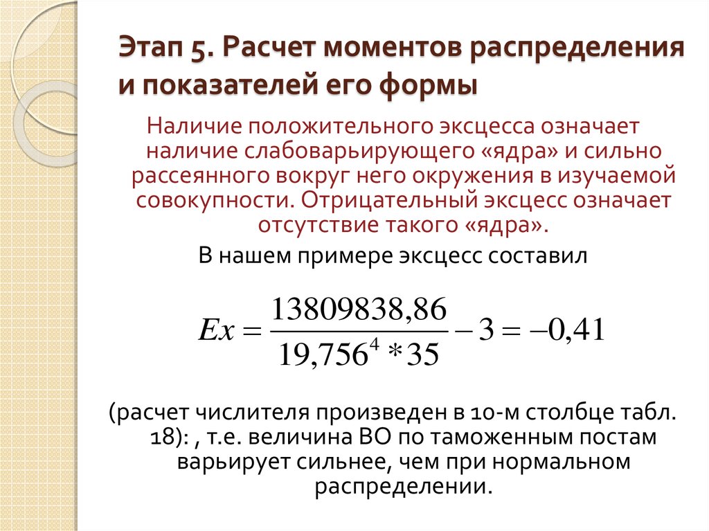 Моменты распределения