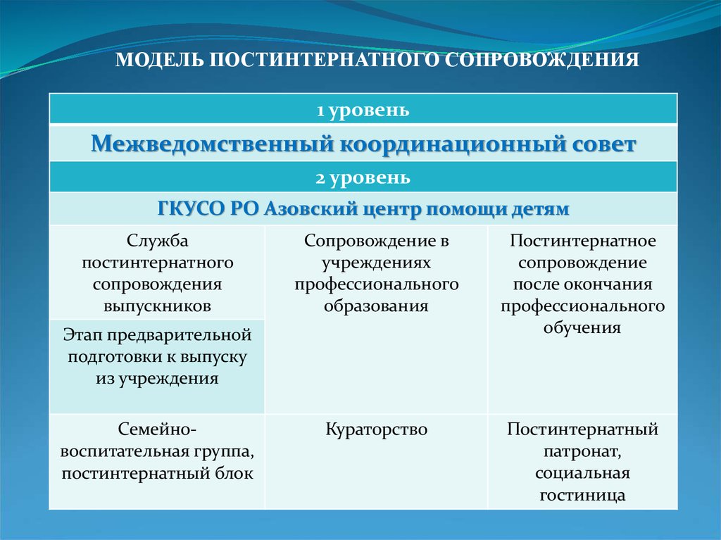 Социальный проект по постинтернатному сопровождению