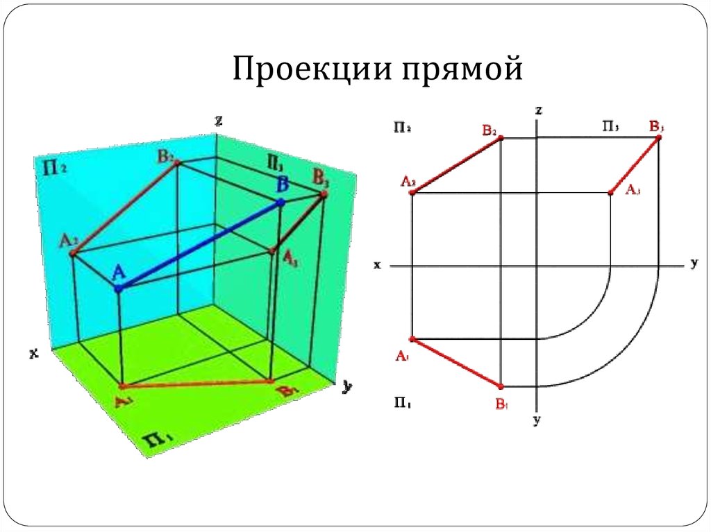 Проекции прямых линий