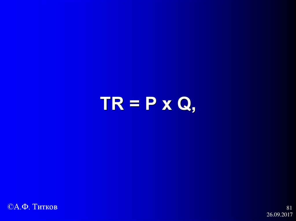 TR = P x Q,