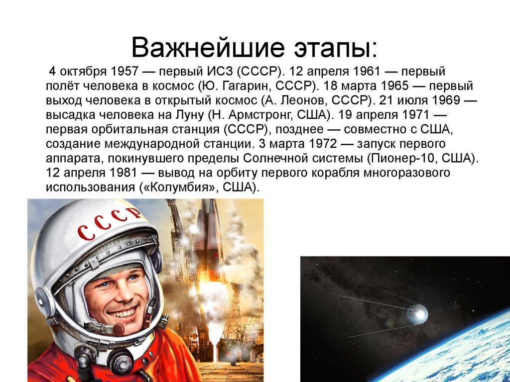 День космонавтики история