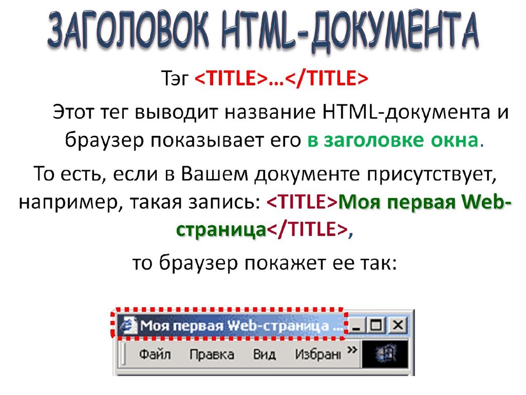 Как сделать html файл. Презентация документа html. Как вывести Заголовок html. Как вывести <title> в html. Вывод тегов