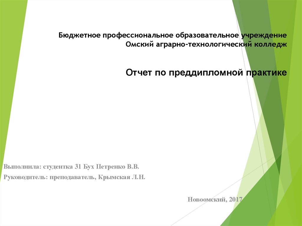 Как делать презентацию по отчету по практике