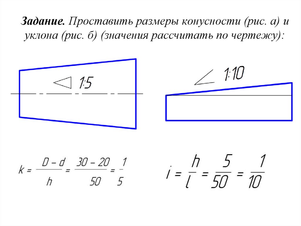 Уклон на чертеже это