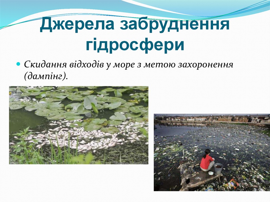 Джерела забруднення гідросфери