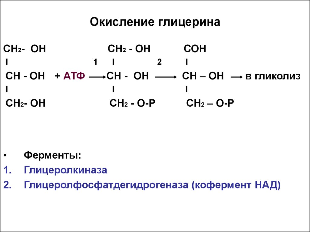 Реакция образования глицерина. Продуктом реакции окисления глицерина. Схема окисления глицерина. Уравнение реакций внутриклеточного окисления глицерина. Химизм окисления глицерина.