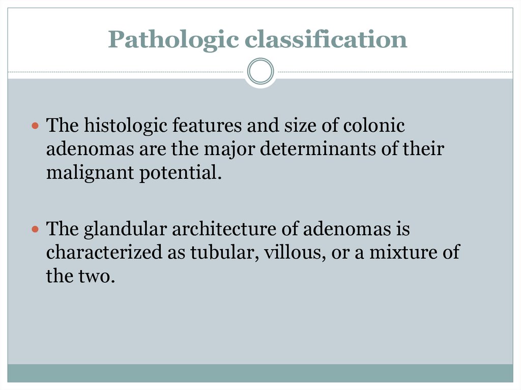 Pathologic classification