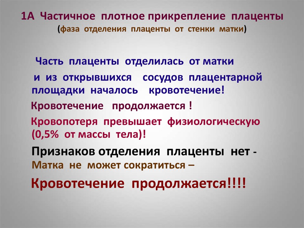 Профилактика кровотечений в раннем послеродовом периоде