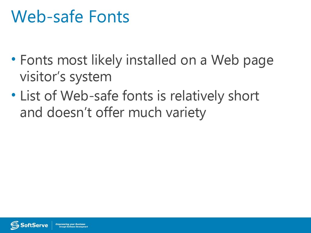 Web-safe Fonts