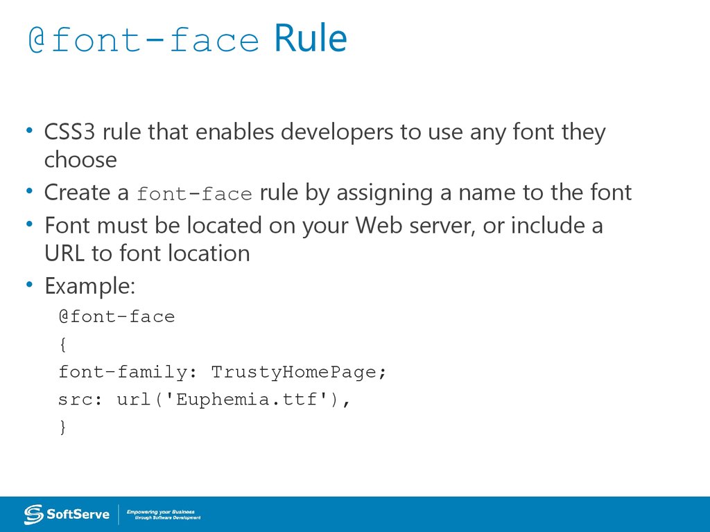 @font-face Rule
