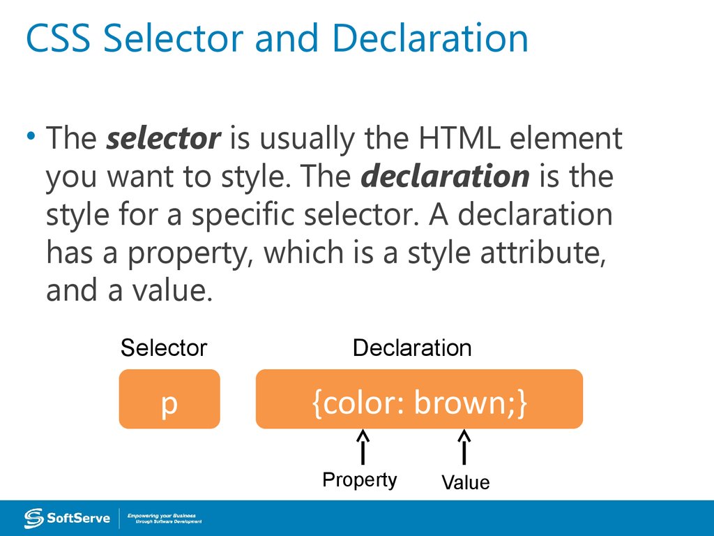 CSS Selector and Declaration