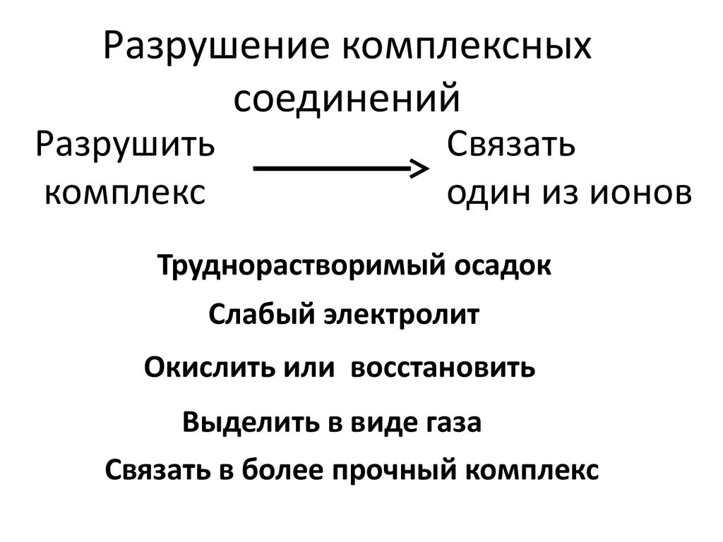 Разрушение комплексных