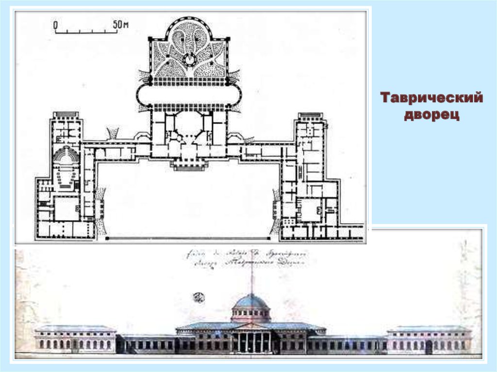 Схема таврического дворца