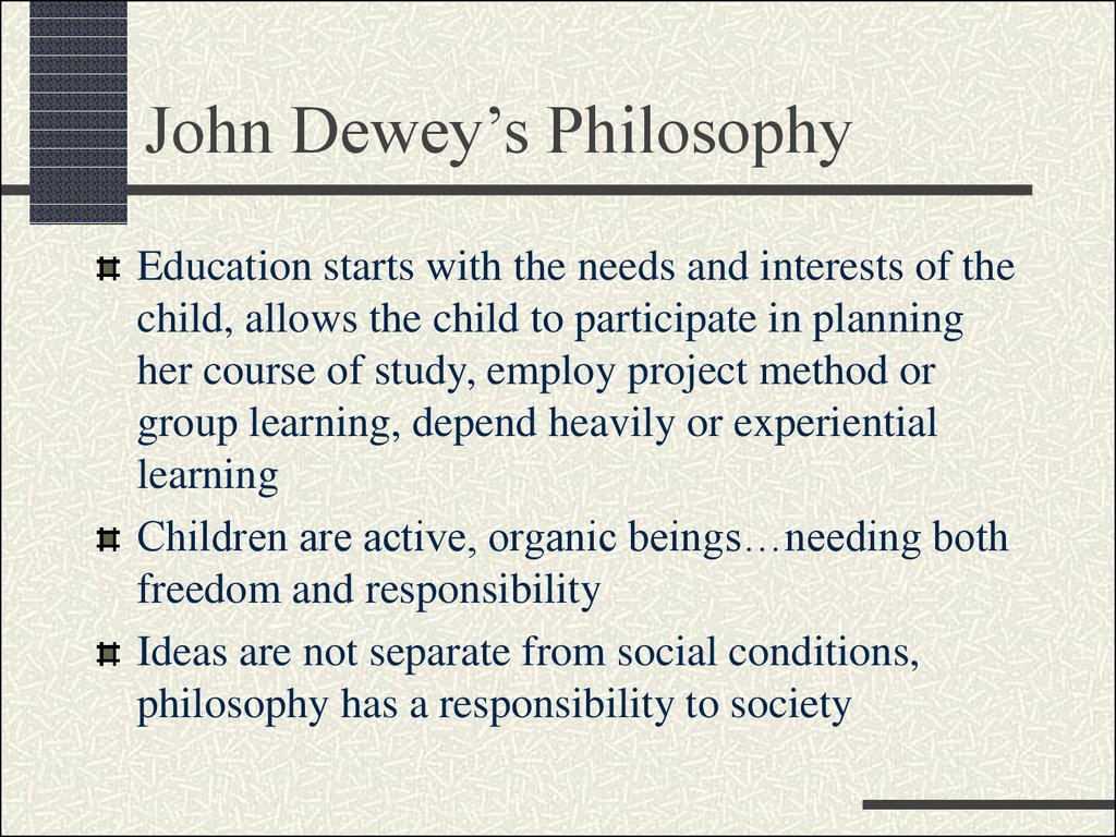 john dewey educational philosophy